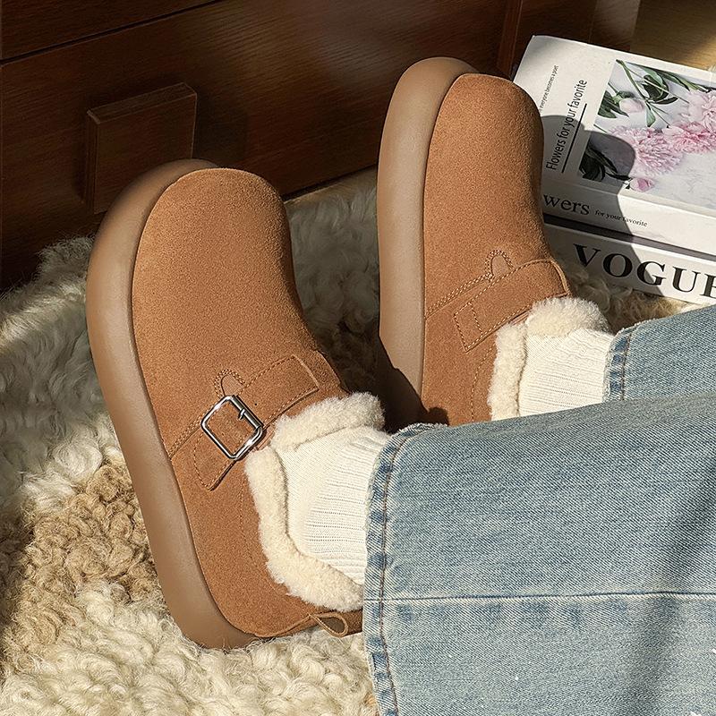 Thick-soled heightening Boken shoes, new winter shoes, warm fluffy shoes, cotton shoes, velvet snow boots