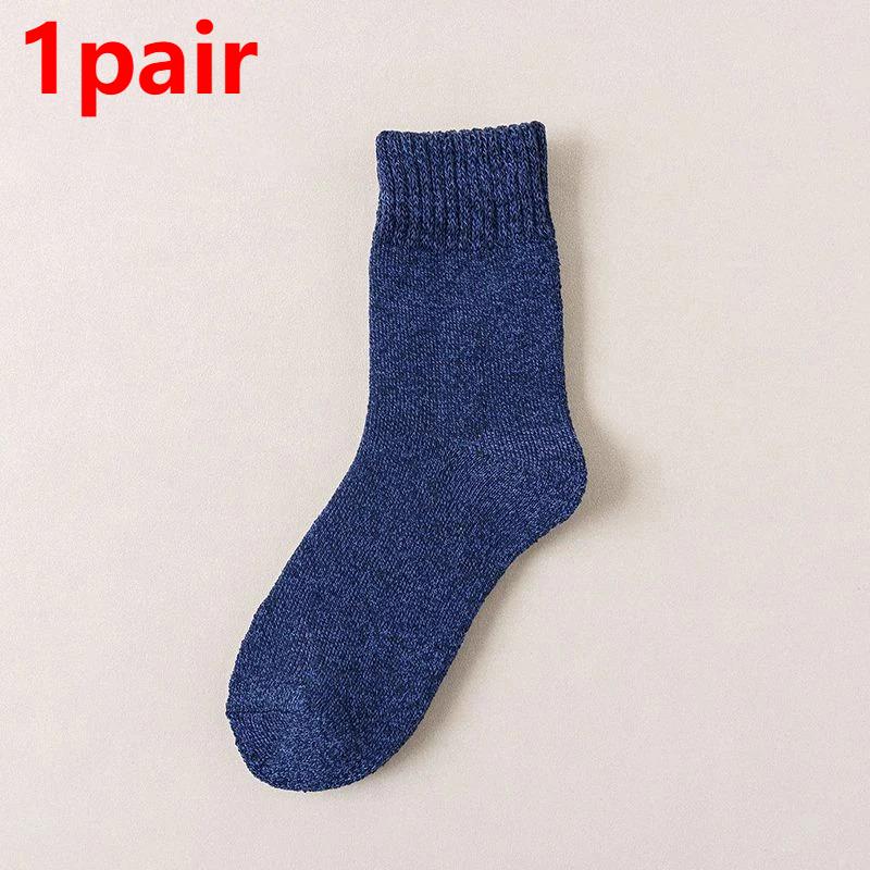 1/2/5Pairs New Fashion Winter Warm Thicken Wool Male Socks Against Cold Snow Socks Japanese Harajuku Soft Cashmere Short Sock