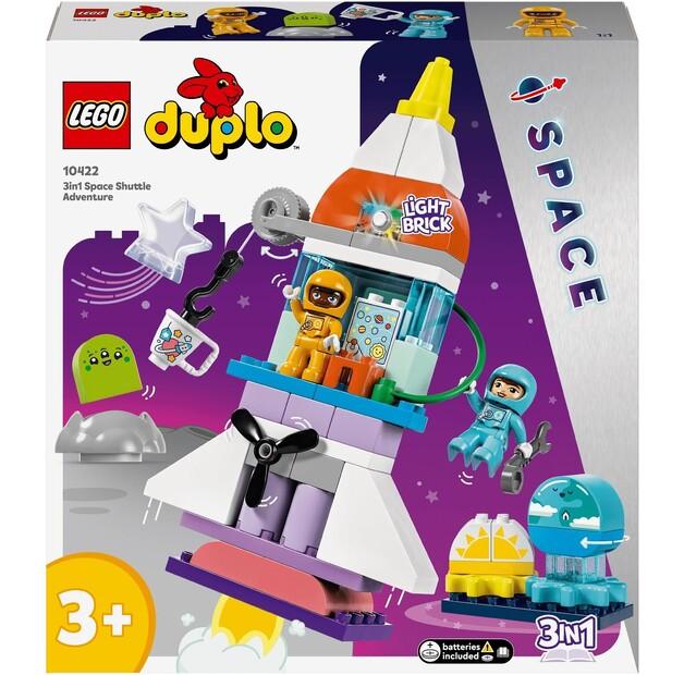 LEGO DUPLO Stadt 10422 Weltraum-Shuttle-Abenteuer 3-in-1