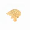 Retro Little Hedgehog Brass Handle Furniture Hardware Single Hole Cabinet Door Knobs Vintage Gold Wardrobe Drawer Pulls Kitchen