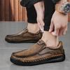 Fashion Non-Slip Outdoor Hiking Shoes Soft Cowhide Mens Casual Shoe Trainers New Leather Men Loafers High Quality Male Slip On Flats