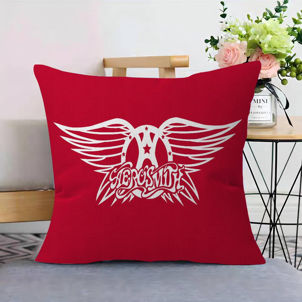 Classic Rock Band A-Aerosmith Cushion Cover Car Throw Pillow Case For Sofa Car Christmas Gift 40X40Cm 45X45Cm