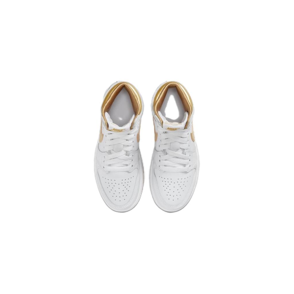 Air Jordan 1 Retro High OG TD Metallic Gold Baby Sneakers White Gum-Light-Brown FD2598-107