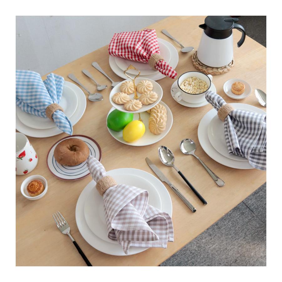 45×45cm Plaid Napkin Cloth Western Dining Table Decoration Placemat Household Absorbent Table Cloth