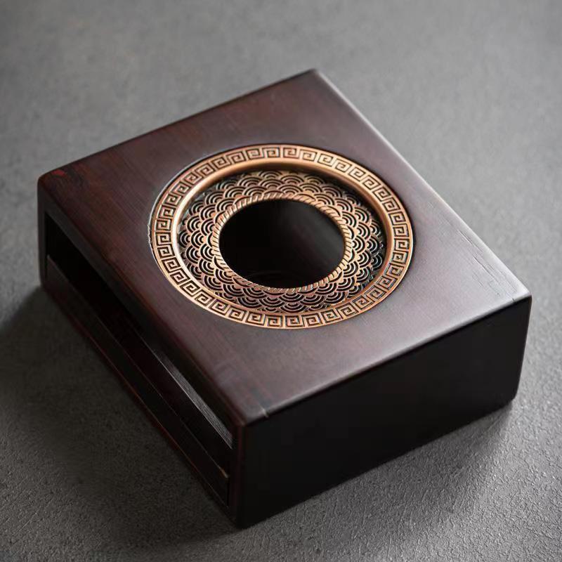 

Подставка для подогрева чая из орехового дерева с нагревательной основой для свечей Bamboo