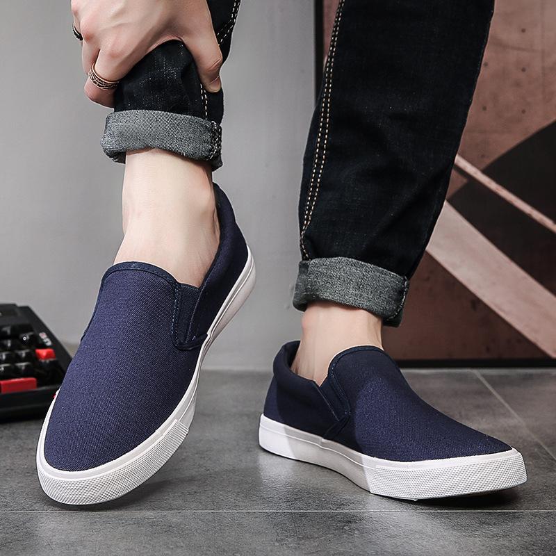 Chaussures Slip-on en Toile XL pour Homme Printemps - Décontractées Tendance Style Coréen