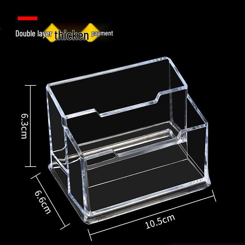 Multi-layer Acrylic Transparent Business Card Holder Stand for Office Desk