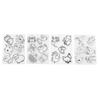 8pcs Colorable Shrink Plastic Sheets Different Patterns Shrink Art Paper  DIY Ornaments