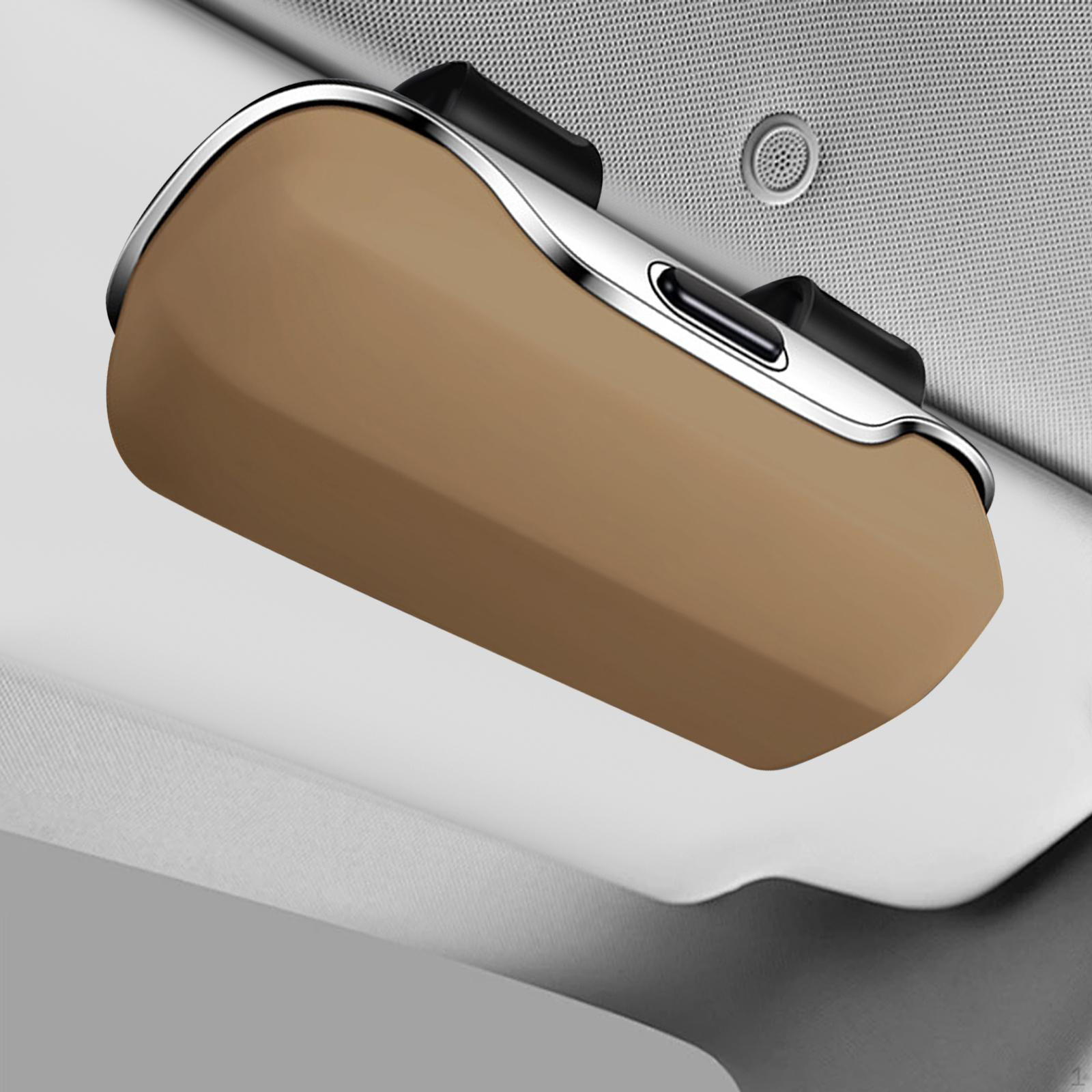 

Car Visor Eyewear Holder, Glasses Storage Solution, Hard Case for Sunglasses бежевый