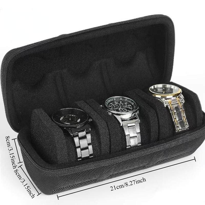 1pc Portable Travel Watch Storage Box Slot Watch Organizer Carrying Case Smart Watches Men Women Gift