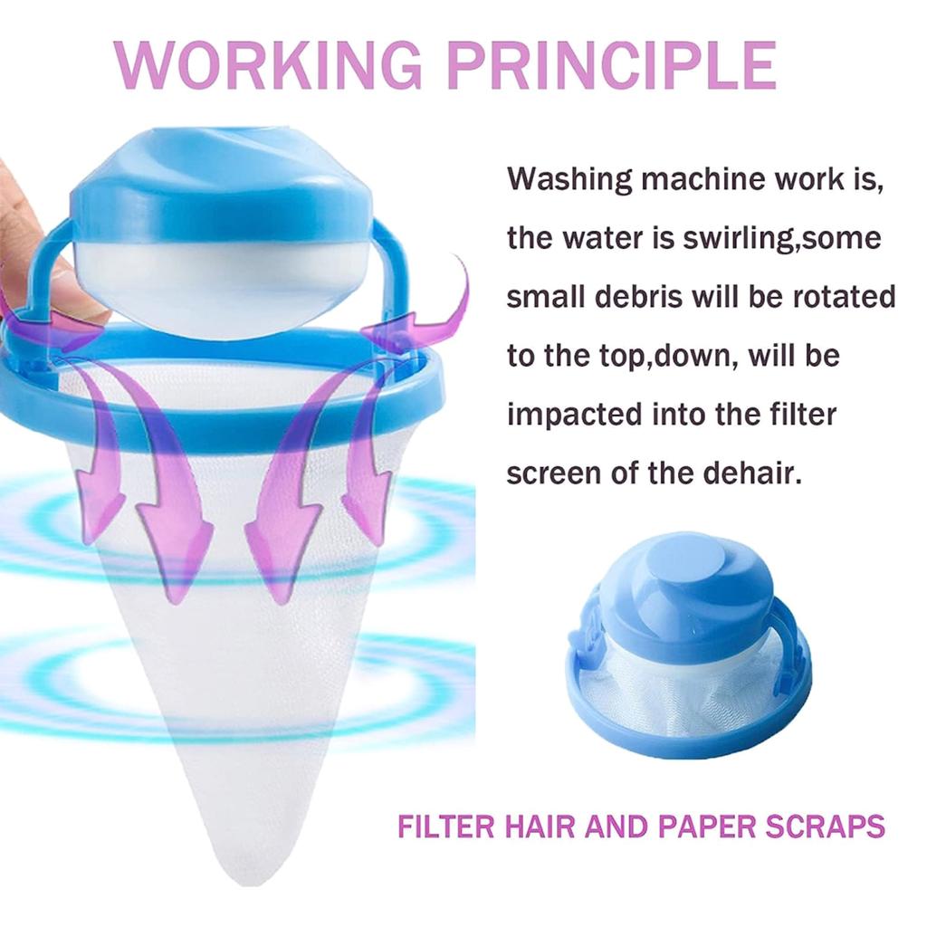 Reusable Hair Removal Floating Dirty Fiber Collector Catcher Filter Mesh Pouch Catches Hairs Washing Machine Laundry Bag