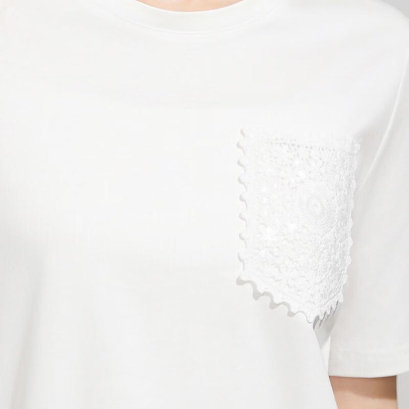 Women's Fashion Lace Embroidered Short Sleeve T-Shirt