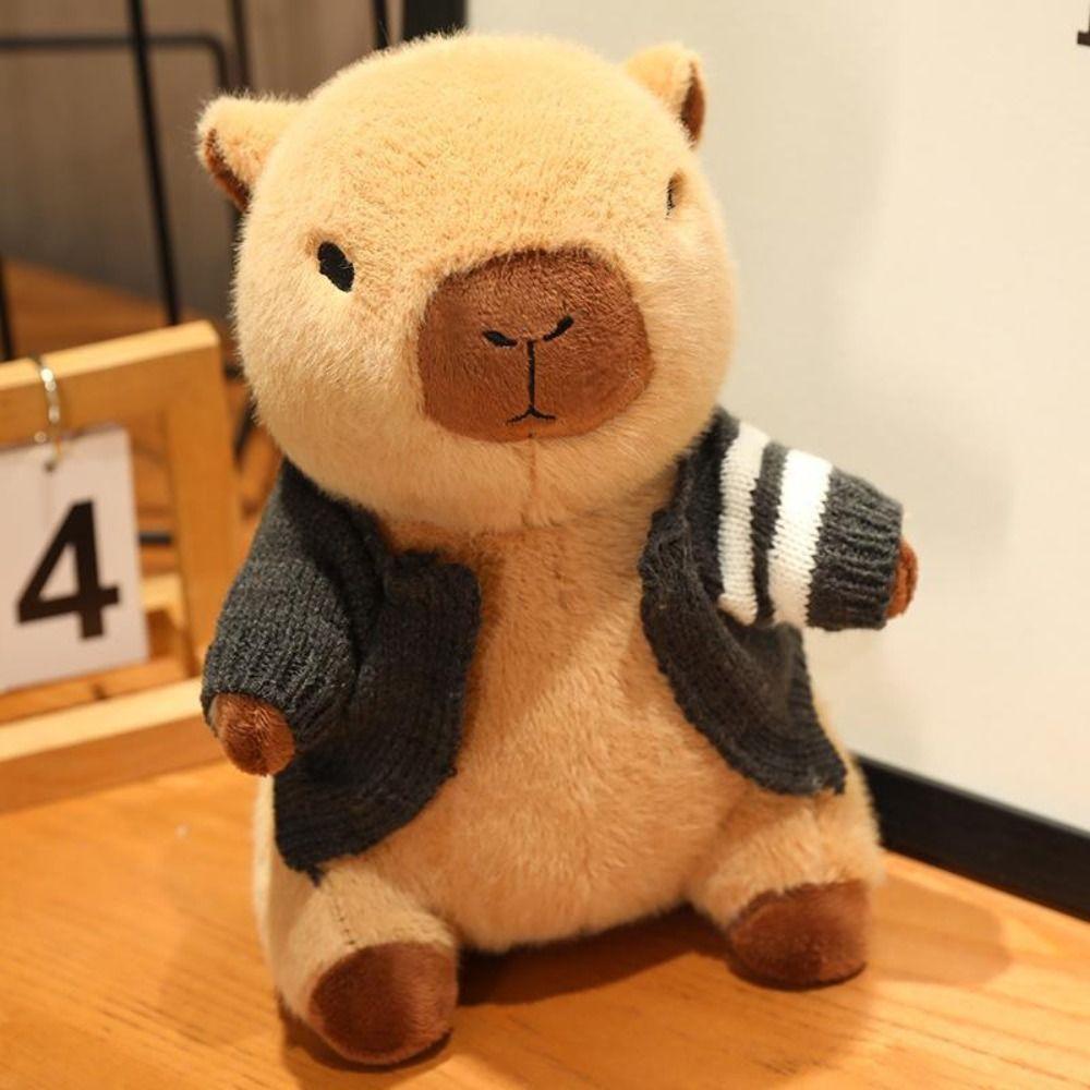 Dress Up Capybara Plush Doll Cartoon Capibara Fluffty Doll Cute Capybara Plush Toy  Home Decor