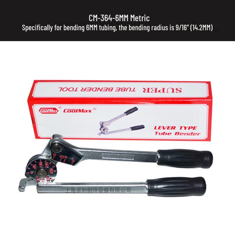 GeMe Durable Stainless Steel Pipe Bender, 6MM/1/4  Metric & Imperial Copper Manual Lever Bender