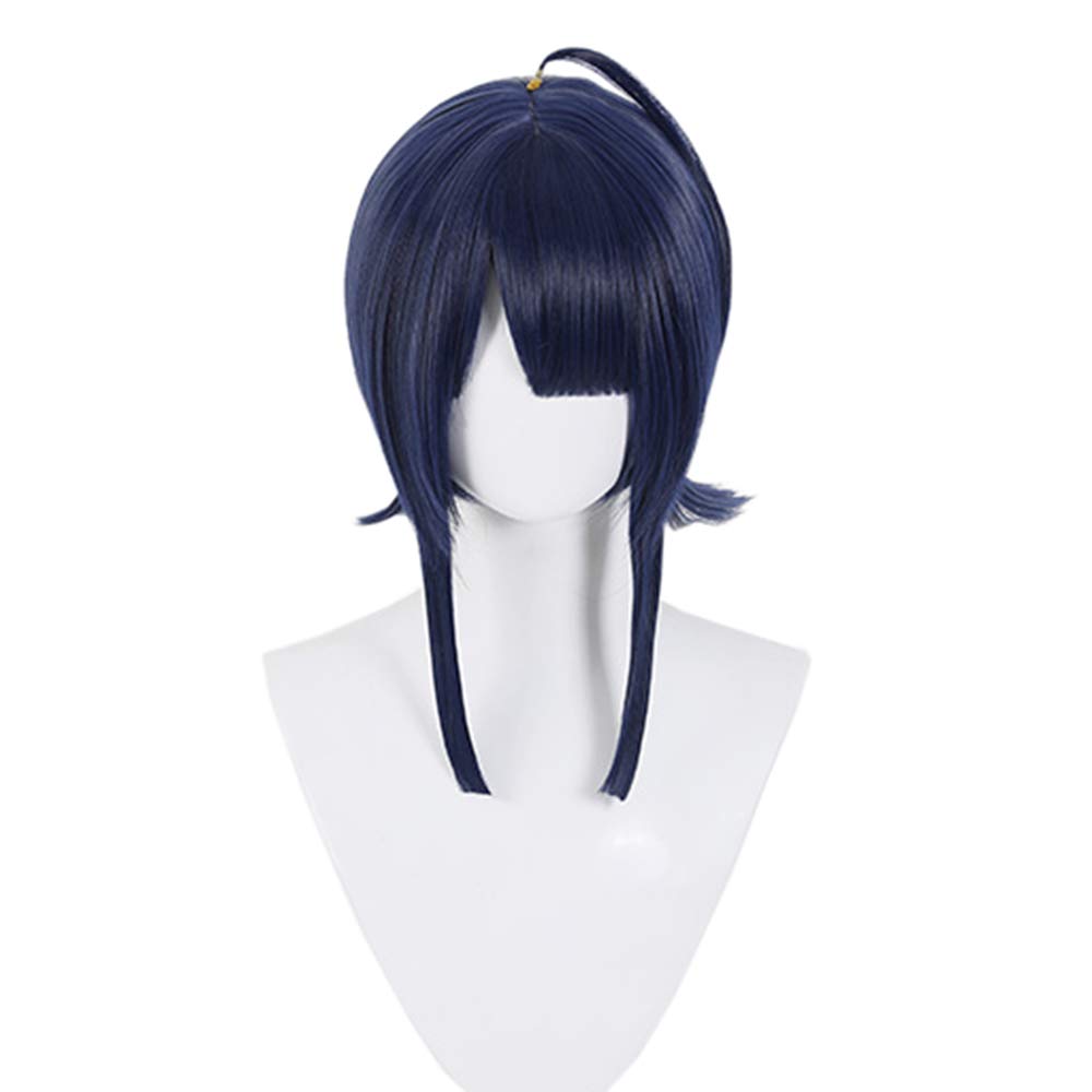 Cosplay Wig with Net, Utsumi Elise Purple, Heat-Resistant Wig