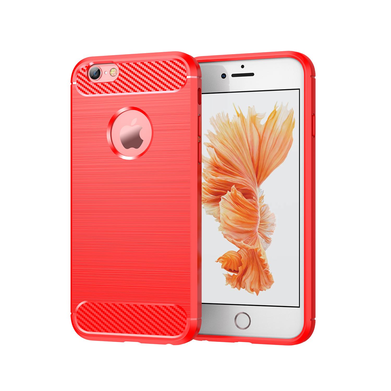 

Для iPhone 6Plus iphone 6s plus i6s+ противоударный матовый чехол роскошная задняя крышка для apple iphone6s plus мягкие силиконовые чехлы For iPhone6s plus красный