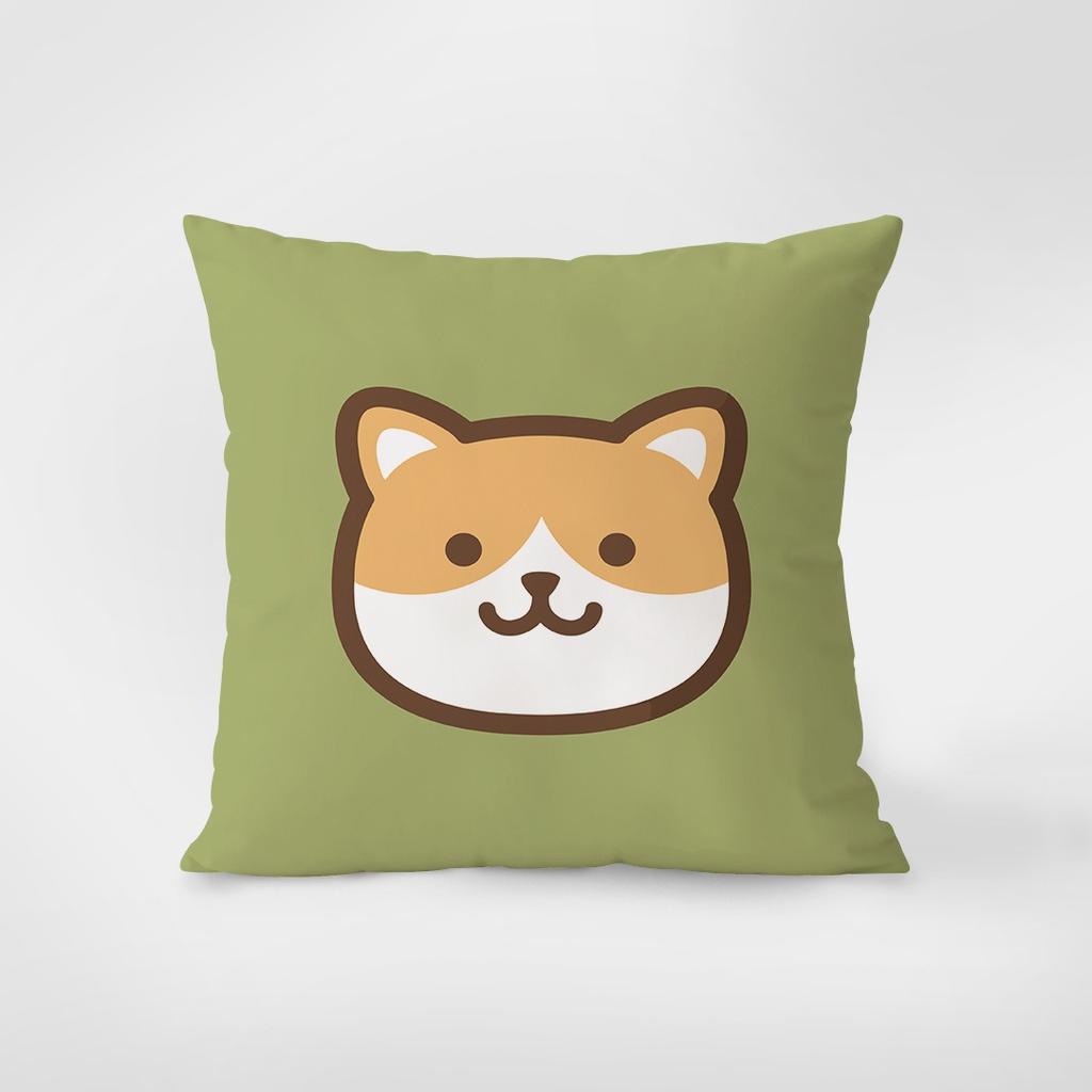 Cartoon Bear Animal Pattern Decorative Pillowcase Bedroom Living Room Square Cushion Pillowcase