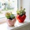Lively Plant Holder Geometric Heart Shape Flowerpot, Decorative Flower Pot for Indoor Garden Decoration Outdoor, Creative Love Planter Home Balcony