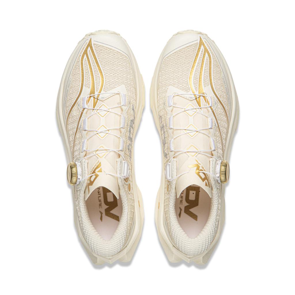 Li Ning De Lucas 3 PRO Cushioning Slip Resistant Abrasion Resistant Low top Running Shoes Unisex Ecru ARNW001-13