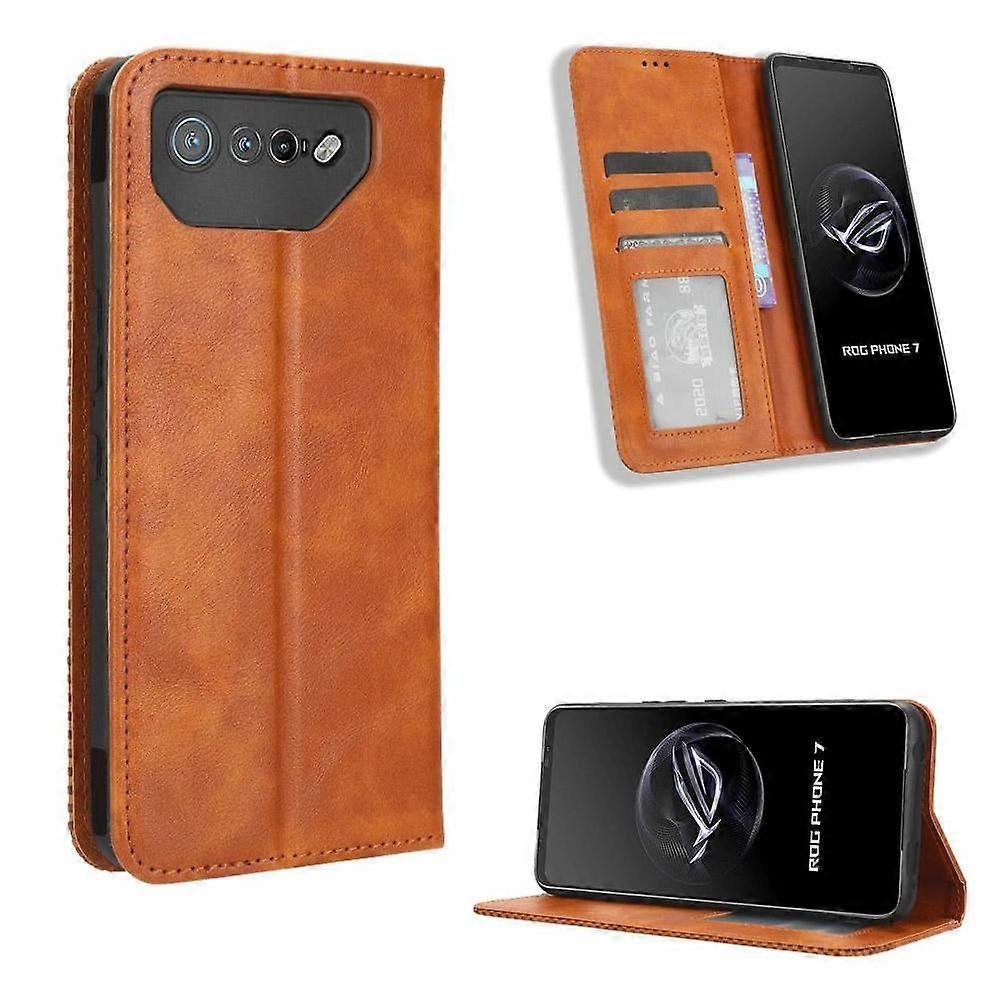 Wallet Case for Asus ROG Phone 7 Strong Magnetic Flip Wallet Case with Kickstand & Card Slots - 360 Shockproof Protection