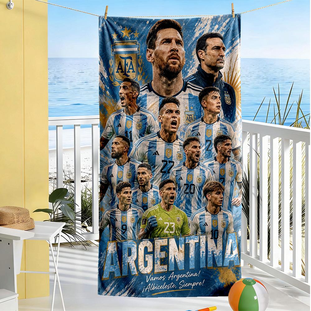 Messi Beach Towel Super Soft & Absorbent Comfortable Lightweight Perfect for Traveling Yoga Camping and Swimming