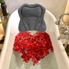 Bathtub Pillow with 6 Anti-slip Suckers Bathing Headrest with 4D Air Mesh Fabric Neck And Back Support Bath Pillow Relaxing Bath Accessories