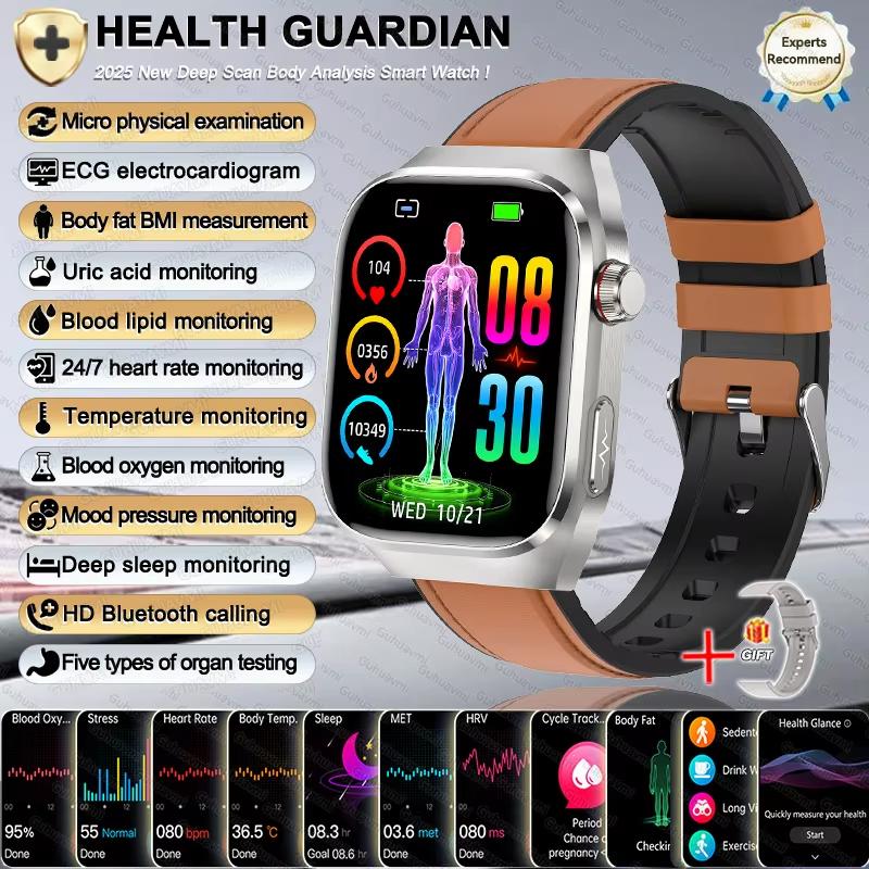 2025 New Women Smart Watch with BMI Measurement Menstrual Cycle ECG Heart Rate Blood Oxygen Sleep Fitness Tracker Smart Bracelet