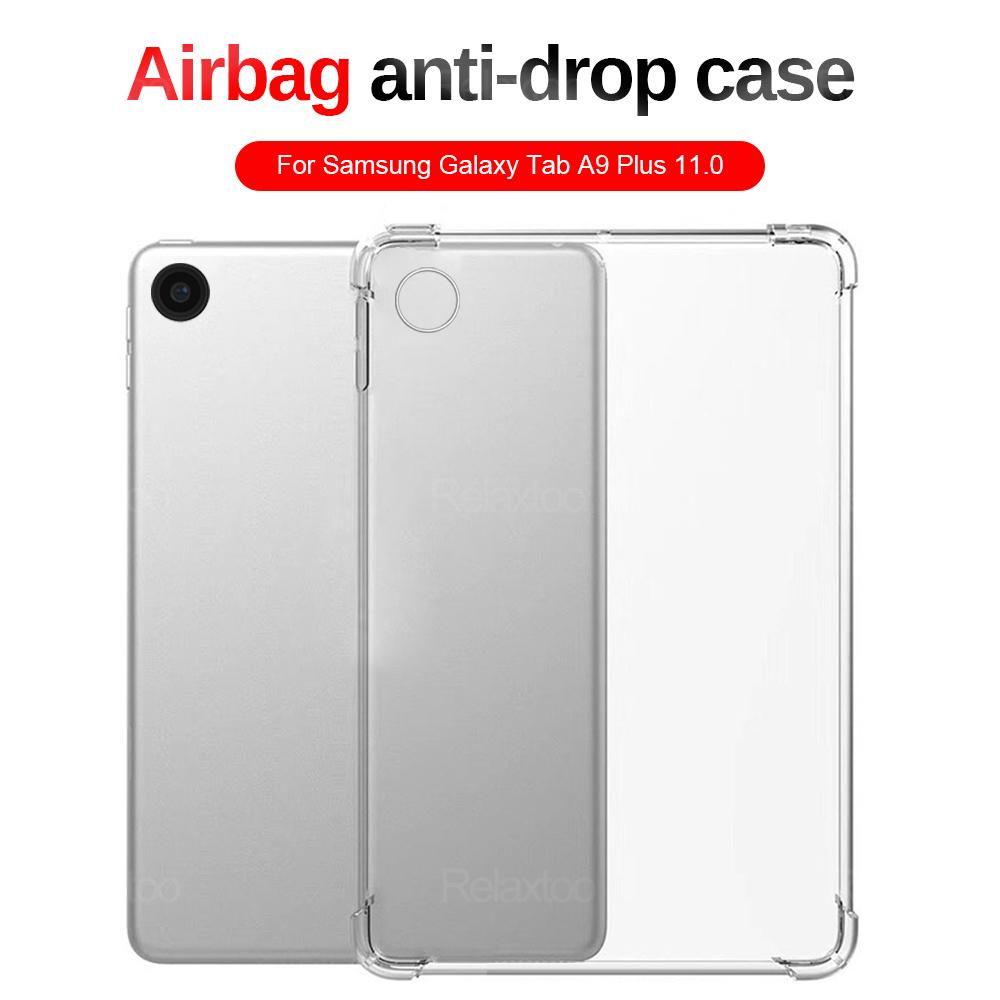 

For Samsung Galaxy Tab A9 Plus Case Transparent Airbags TPU Soft Cover Samung Sumsung TabA9 A9+ A 9 Plus A9Plus Shockproof Coque For Tab A9