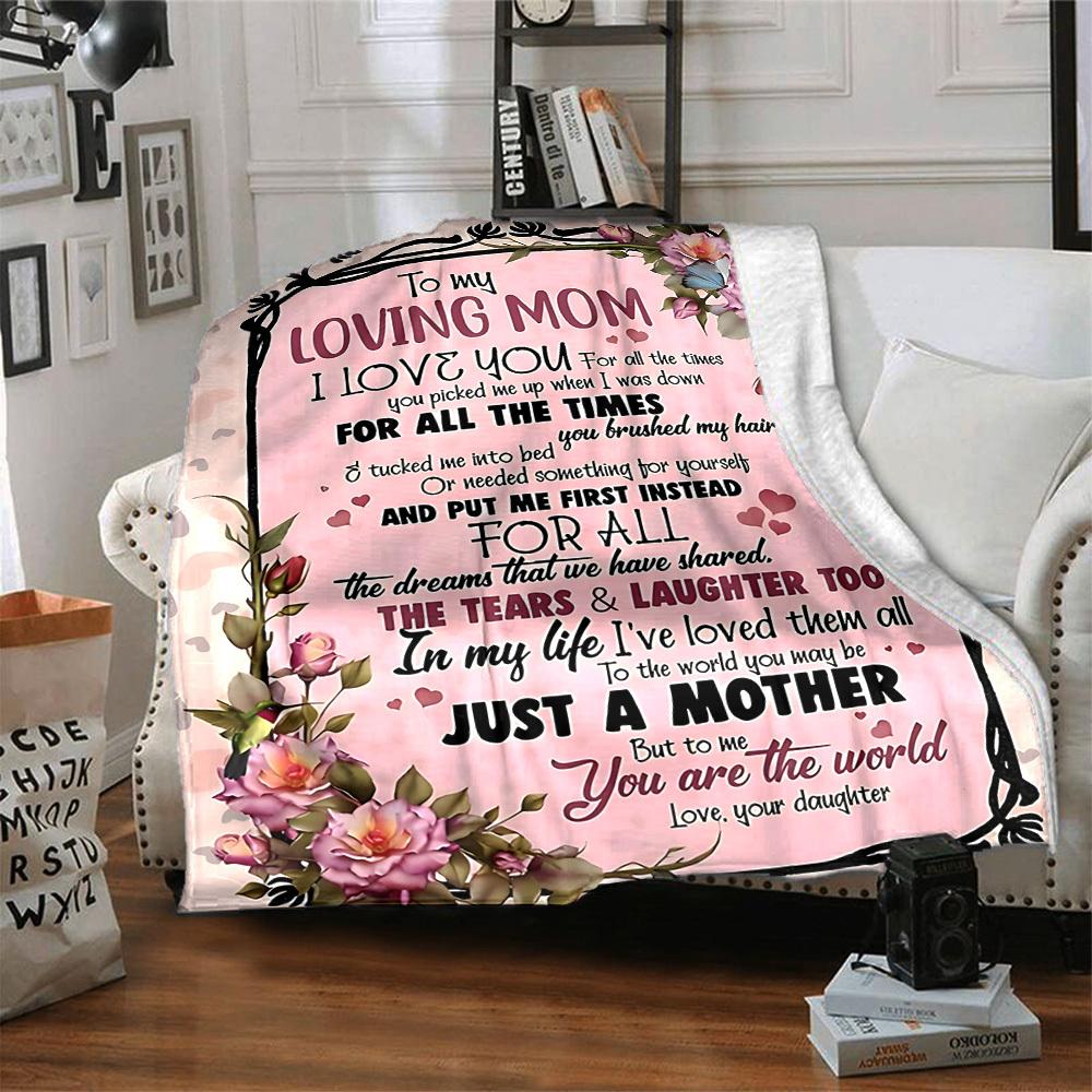 1pc Mother's Day Gift Blanket - Perfect Gift for Birthdays, Christmas & Halloween- Soft, Warm & Versatile yy250909158