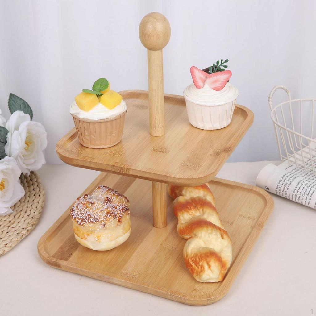 Cupcake Stand Display 2 Tier Two Tiered Trays Dessert Stands for Wedding