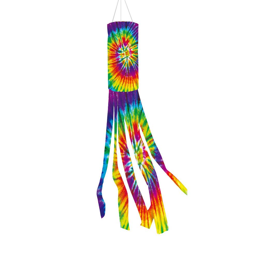 Tie-Dye Windsack Outdoor Windrichtungsflagge Kratzfest Winddicht Regenbogen Windsack Wetterfahne Hofdekoration Flagge