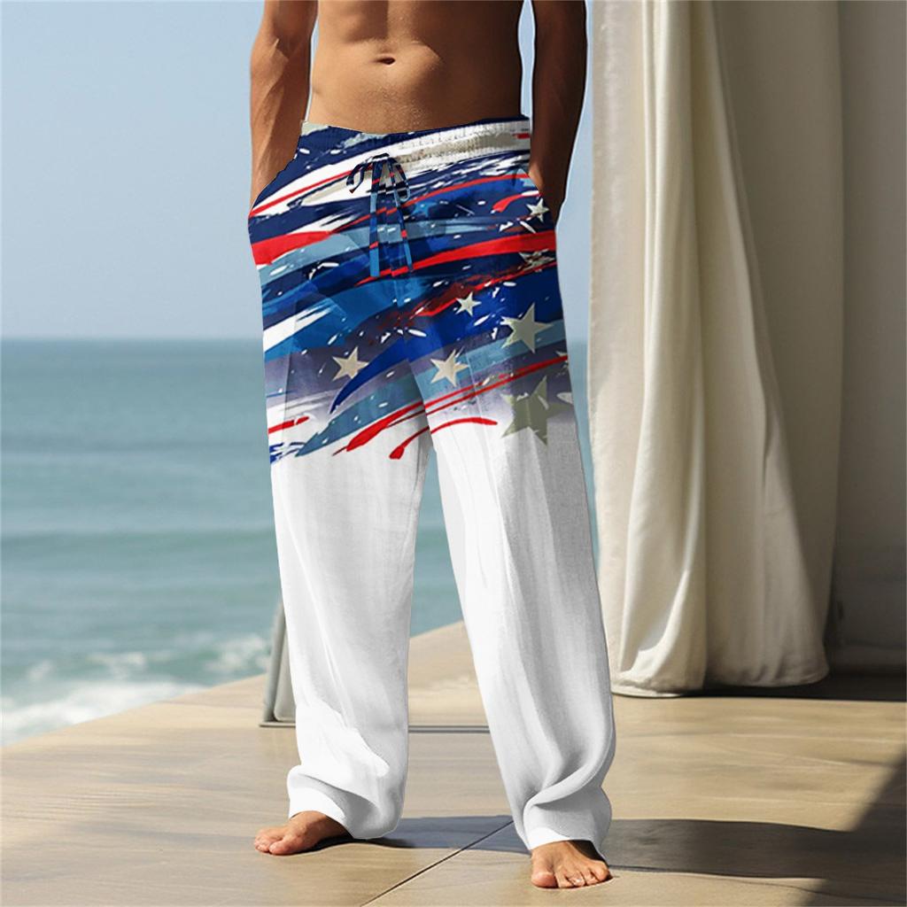Independence Day Men's Printed Casual Pants