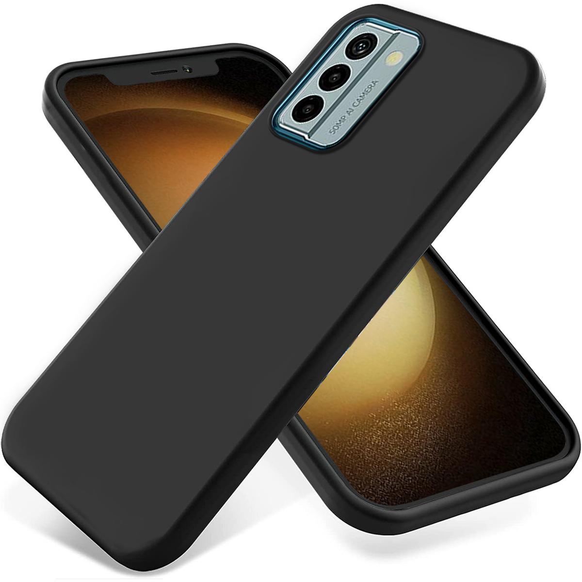 

For Nokia G22 Soft Lining Anti-drop Cover Liquid Silicone Phone Protection Case Black