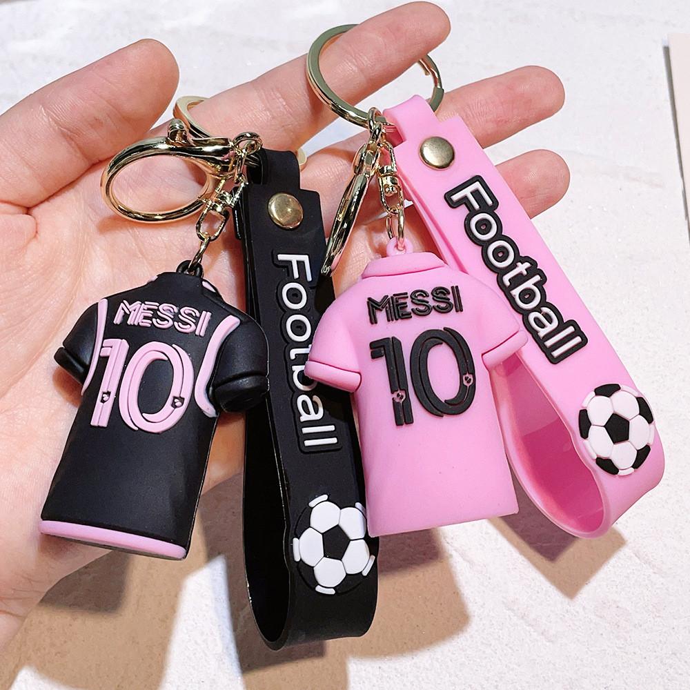 Vibrant Messi Keychain Football Star Jersey Keyring Ideal Fan Gift For Birthdays