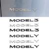 Emblem ABS Letters Logo For Tesla MODEL 3 Y Car Rear Tailgate Trunk Emblem Badge Decal Stickers Auto Styling Accessories