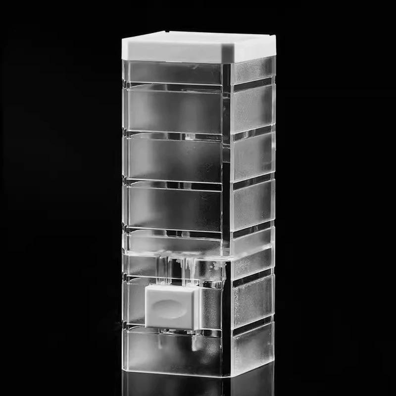 

1 Настенный ручной пресс-дозатор для мыла, Прозрачный контейнер для шампуня и геля для душа, Кухонный дозатор для мыла без перфорации