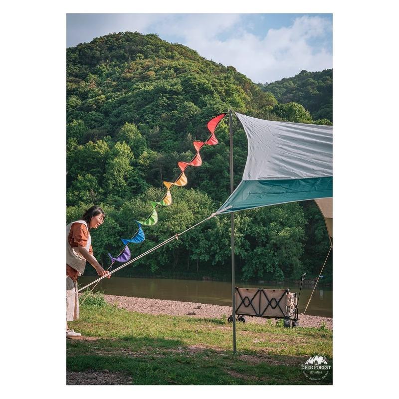 Colorful Wind Windsock Warning Flag For Outdoor Camping Tent Awning Anti Trip Decoration