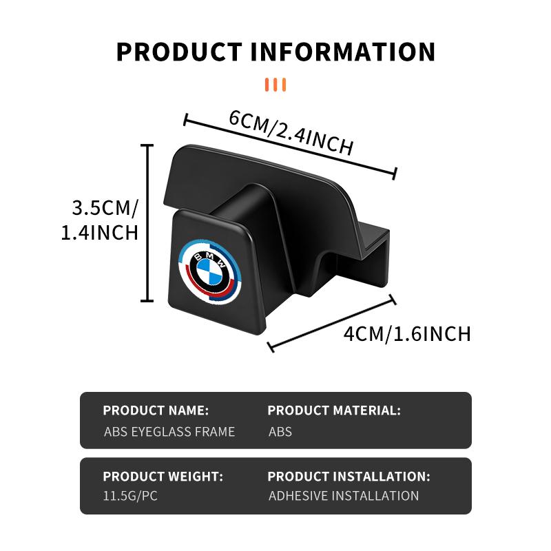MXUI1 Car Seat Self-Adhesive Eyeglasses Holder Storage Sunglasses For BMW X1 X2 X3 X4 X5 X6 F49 F39 F25 G01 F16 G06 G07 F25 F30