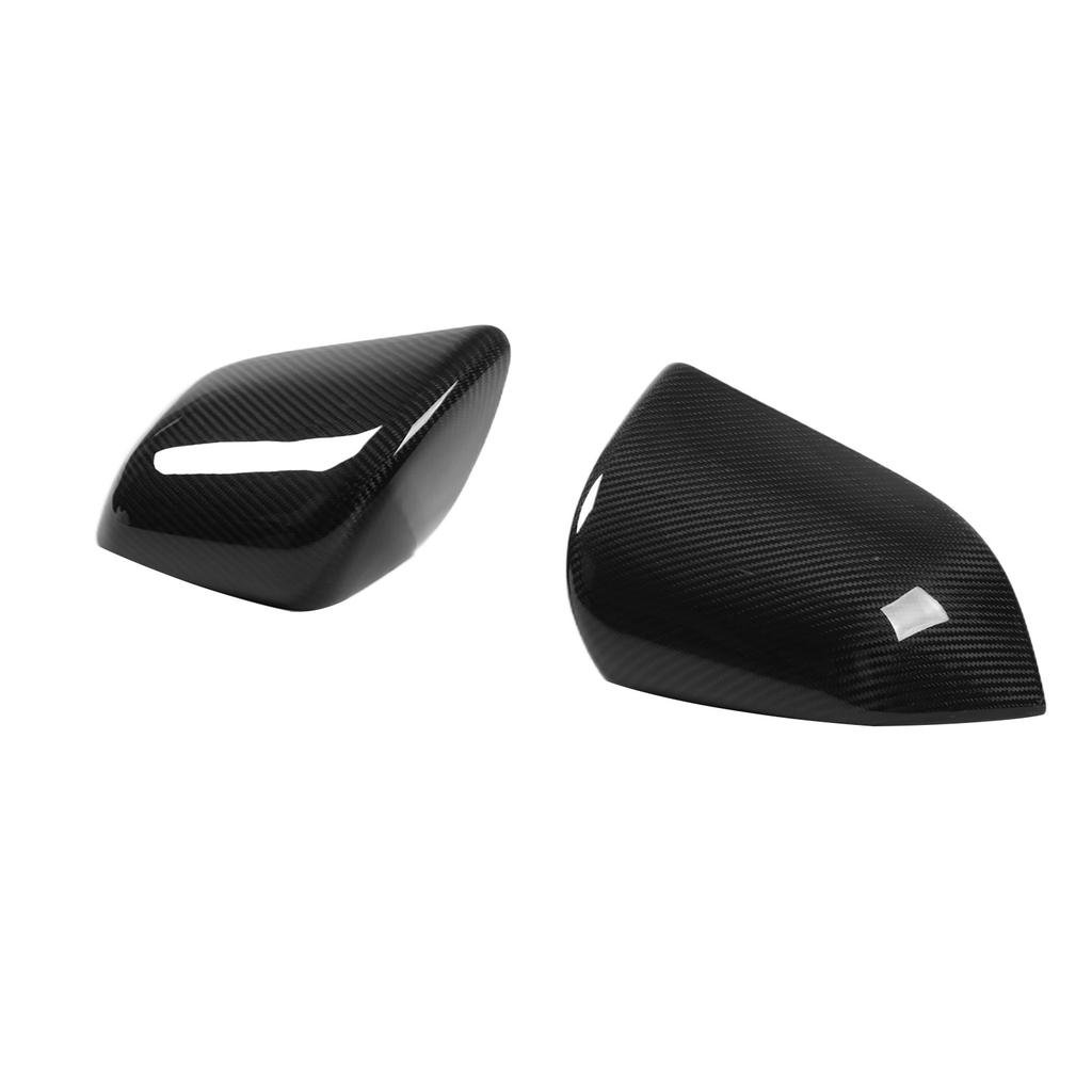 2pcs Side Rearview Mirror Cover Dry Carbon Replacement for 2021+(Light Color )