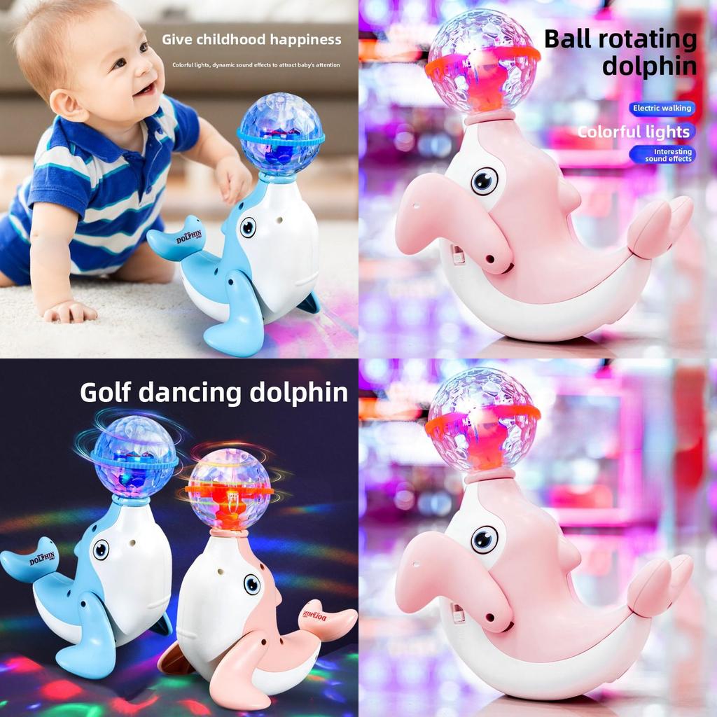 Light Up Dolphin Toy With Sound And Light For Kids Play And Development