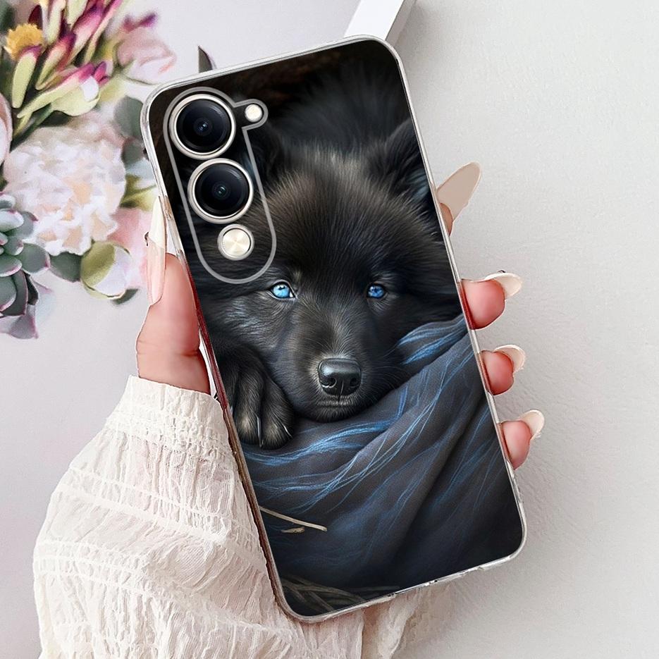 For Vivo Y04 4G Case V2430 Cute Cat White Lion King Painted Cover Soft Slim Phone Case For Vivo Y29s Y 29 s VivoY04 Fundas Coque