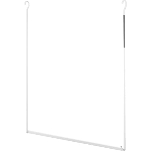 Yamazaki Tower Folding Extendable Two-Tier Clothes Dryer, White, Size: W85.5-153 x D5.8 x H94cm (In Use), Compact Storage, Laundry Dryer, Model 1291