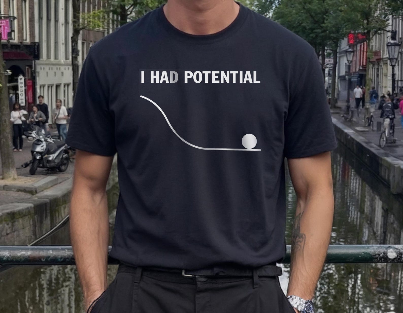 Dr Grace s I Had Potential T-Shirt Tee Top Funny Physics Science Movie Shirt M