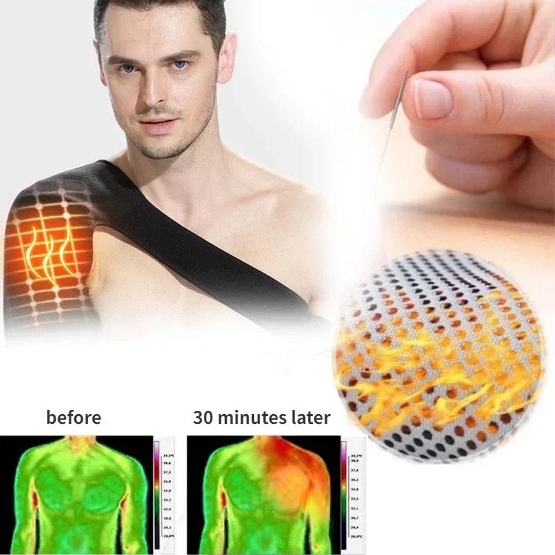 Magnet Self Heating Shoulder Brace Adjustable Pad Unisex Heat Therapy Shoulder Massager For Frozen Shoulder Pain Relief