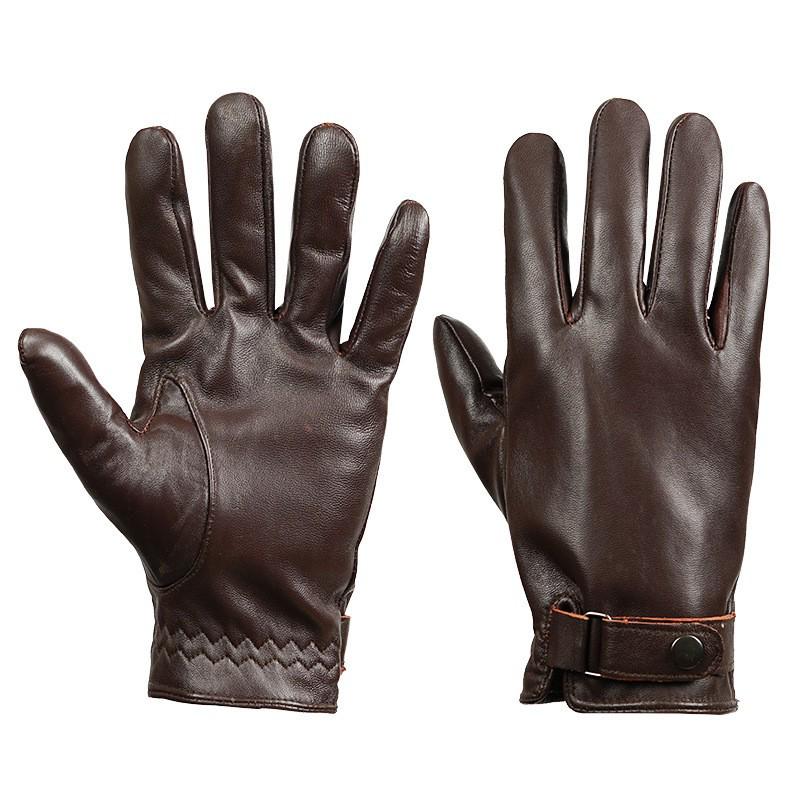 Unisex Patchwork Sheepskin Leather Gloves for Outdoor Cycling and Motorcycle Use