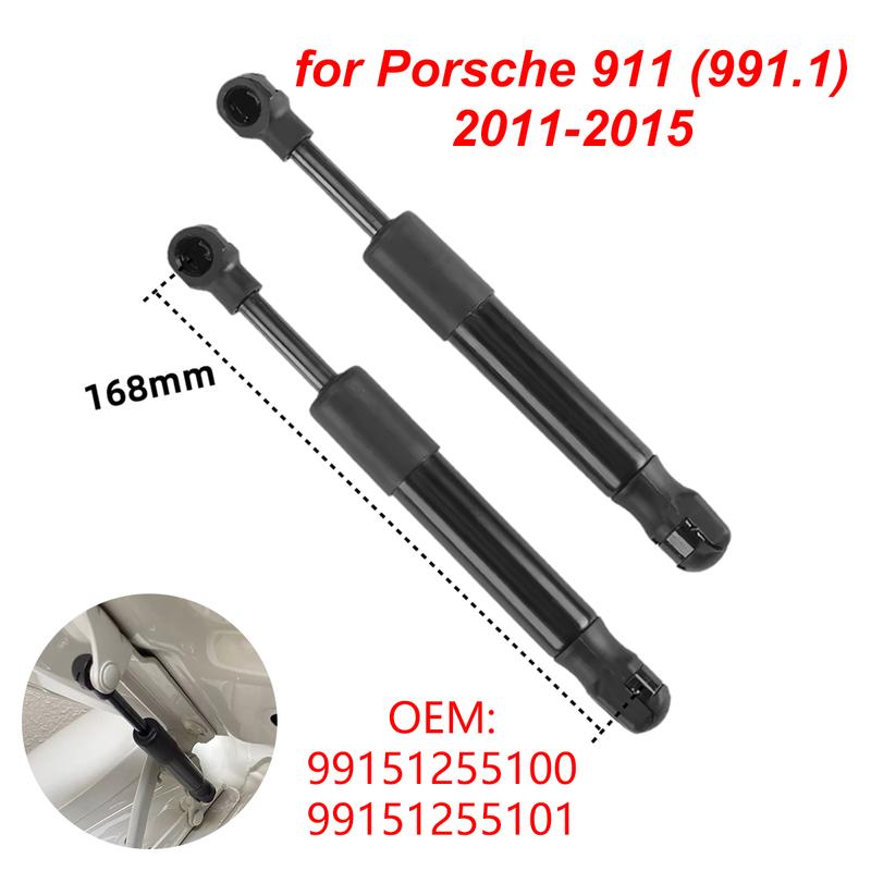 2Pcs 99151255101 Car Rear Engine Bonnet Hood Gas Struts Damper Shocks Lift Support Rods for Porsche 911 (991.1) 2011-2015