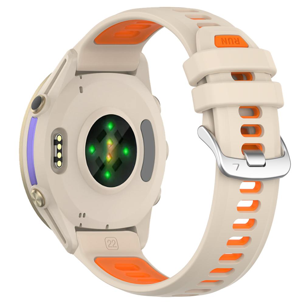 22mm Two-Tone Silicone Smart Soft Bracelet For Garmin Forerunner 745 965 970 945 935 955 Solar Outdoor Replace Sports Watchbands