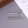 1PCS Stainless Steel Mini Ruler With Keychain - Measuring Tool For Office And School Supplies (Anti-Loss Measuring Ruler)