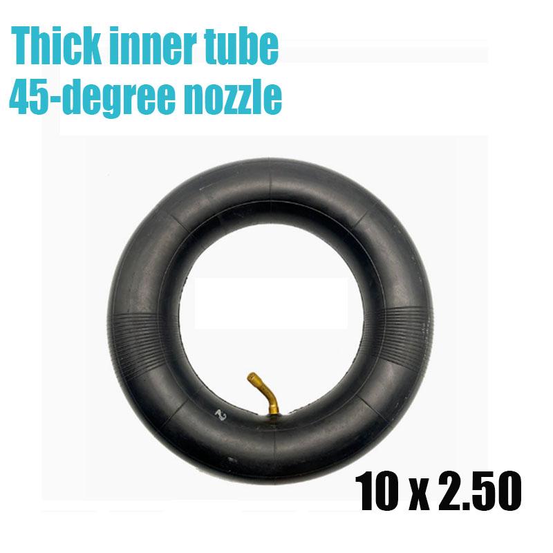 10x2.50 thick straight valve inner tube, 10x2.50 thick curved valve 0-degree inner tube, 10x2.50 thick curved valve 45-degree in