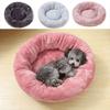 Comfortable Cat Cushion Bed Warm Plush Dog Sofa Baskets Plush Pet Bed Warm Dog Sleeping Bed  Autumn